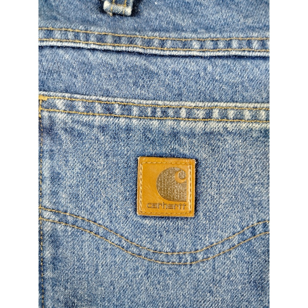 Carhartt Jeans Mens 40x32 Blue Traditional Fit Straight Denim Workwear‎ B180 DST - Picture 6 of 13